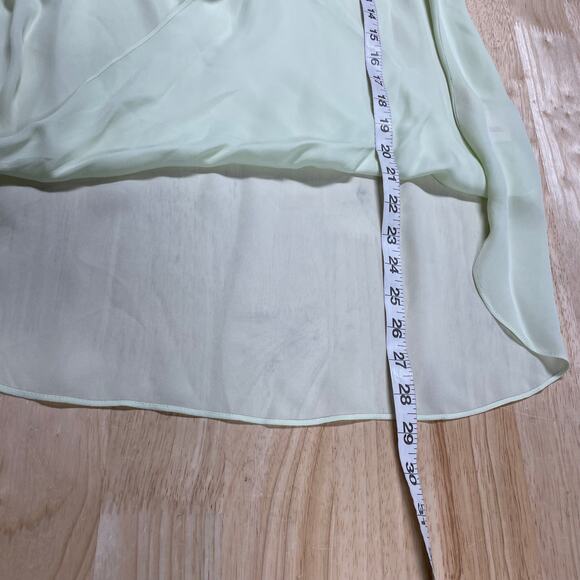 L’Agence NWOT Freja Silk Draped Blouse Light Mint Green Sleeveless Size S - Picture 11 of 11